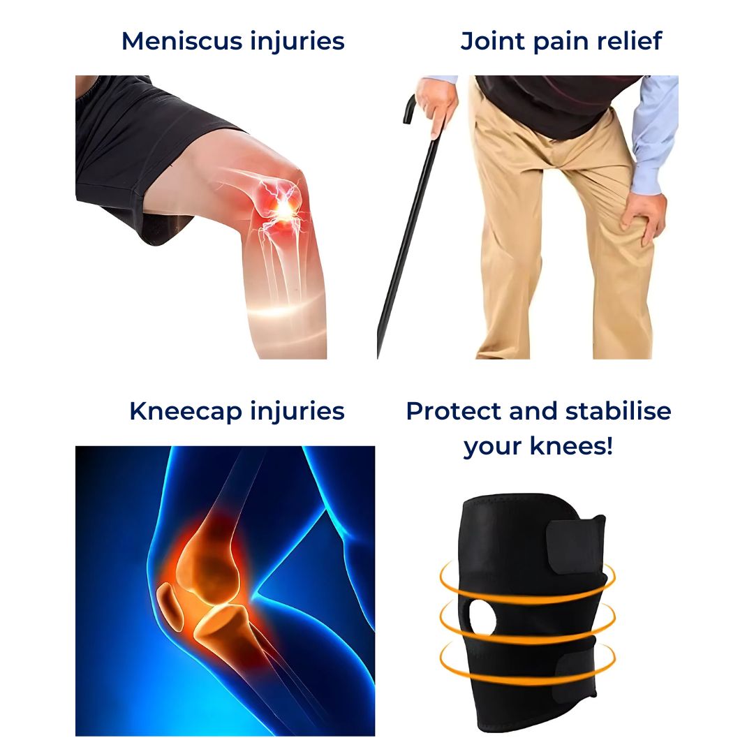 ProFlex Kneebind med justerbart trykk | for smertelindring - skaderehabilitering - artritt og sportsstabilitet Skanto