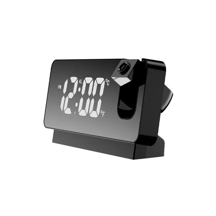 Projeksjonsvekkerklokke med speildisplay og stor LED-skjerm