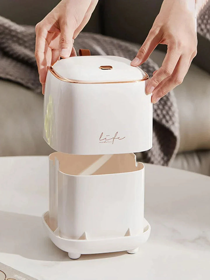 LuxeBin - Elegant Bord Søppelkurv for Ditt Rom Skanto
