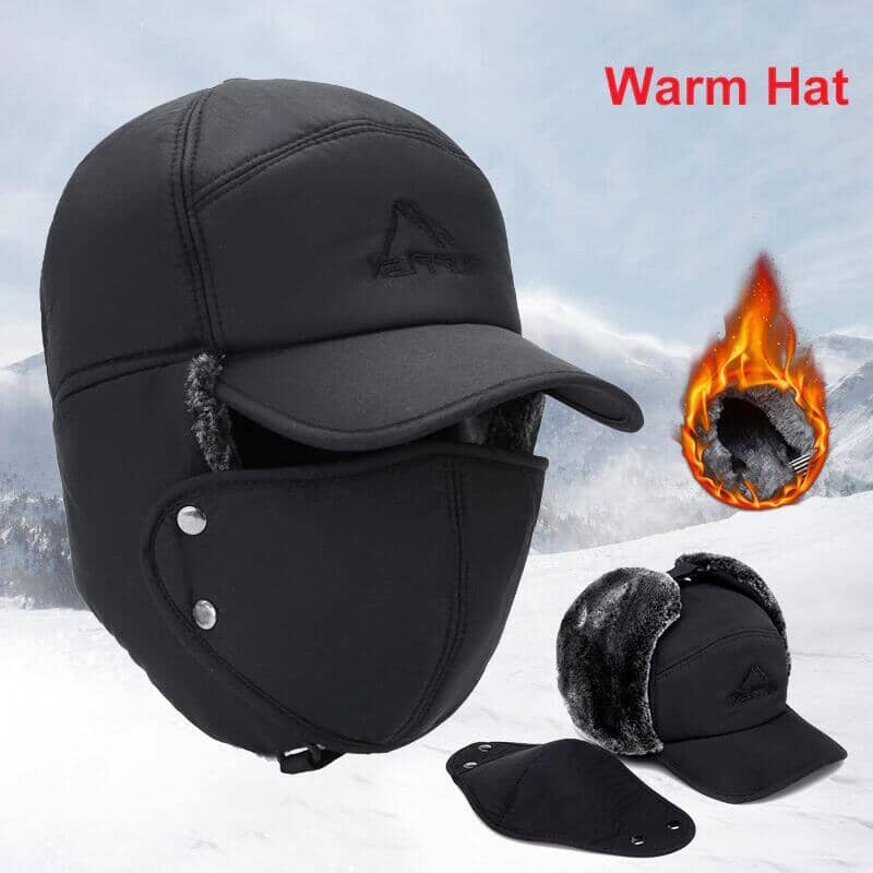 Skanto | Unisex vindbestandig & varm & øre- og ansiktsbeskyttende hatt