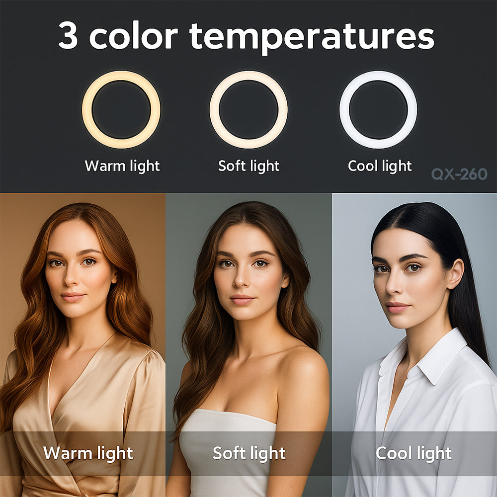 Ring light - 3 lysmoduser - QX-260 | Skanto