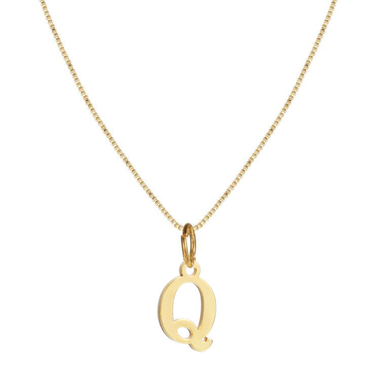 Skanto | 14k Minimal Serif Initial Halskjede