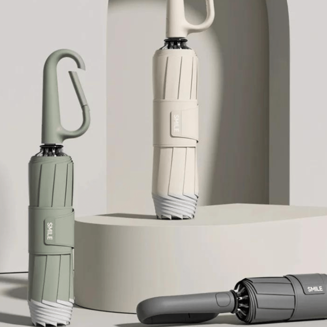 Skanto | Automatisk Kompakt Paraply, Bygget for Sterk Vind