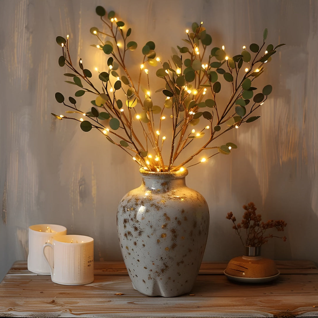 Skanto | EverLeaf Light – Naturlig Olivengren LED-lampe for Atmosfærisk Belysning
