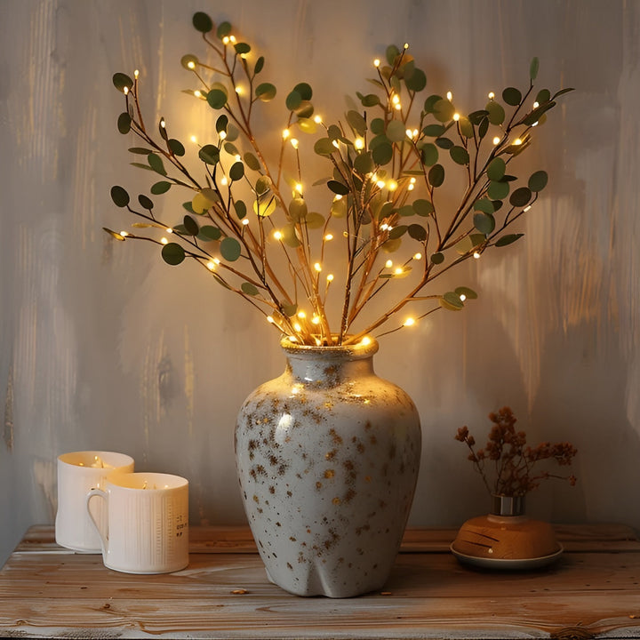 Skanto | EverLeaf Light – Naturlig Olivengren LED-lampe for Atmosfærisk Belysning