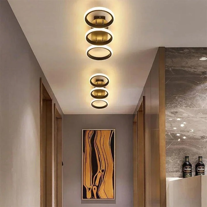 Moderne LED Ring Kroonlås – Minimalistisk Taklampe for Stue og Spiseområde | Skanto