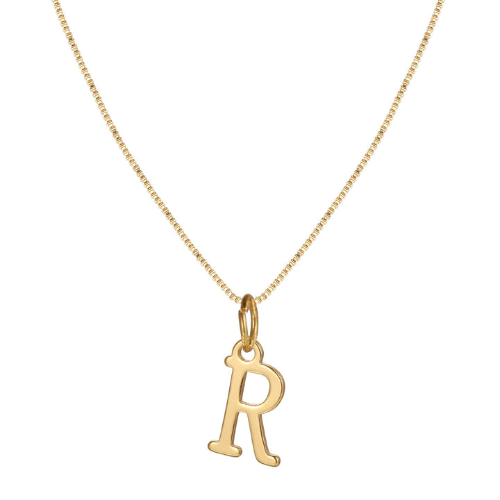 Skanto | 14k Minimal Serif Initial Halskjede