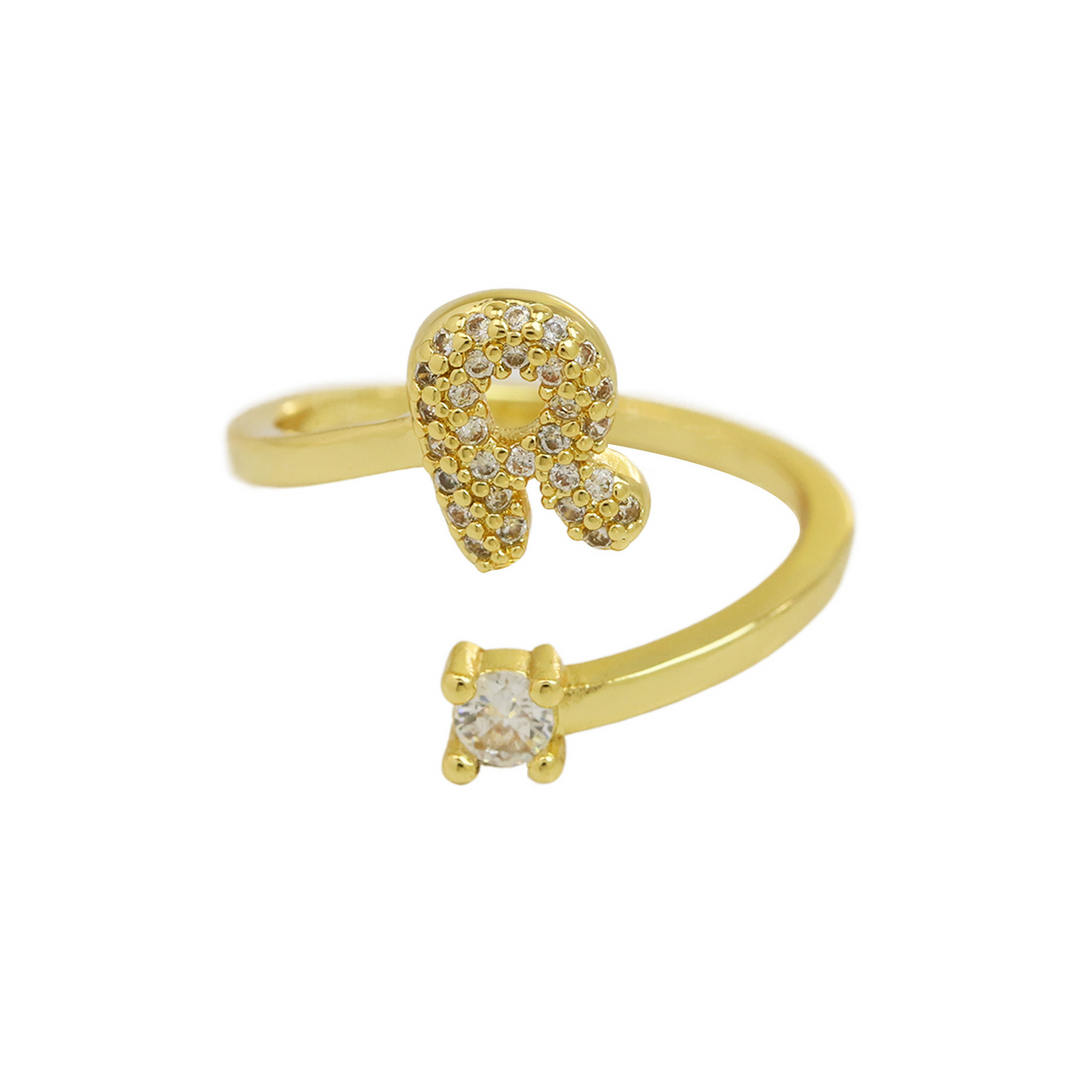 Skanto | Delikat Boble Diamant Innpakning Initial Ring