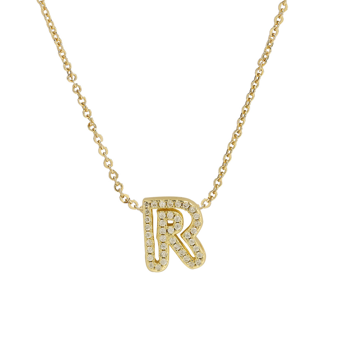 Skanto | Blændende Diamant Initial Halskjede