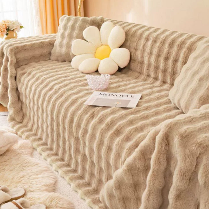 Skanto | Kanin Fuskepels Teppet Myk Sofa Deksel