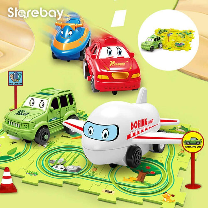 Skanto | CreativeCraft Puzzle – Kreativt bygge- og racingspill for barn