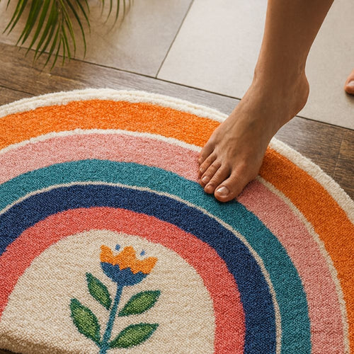 Skanto | Rainbow Glow Halvmåne Badematte