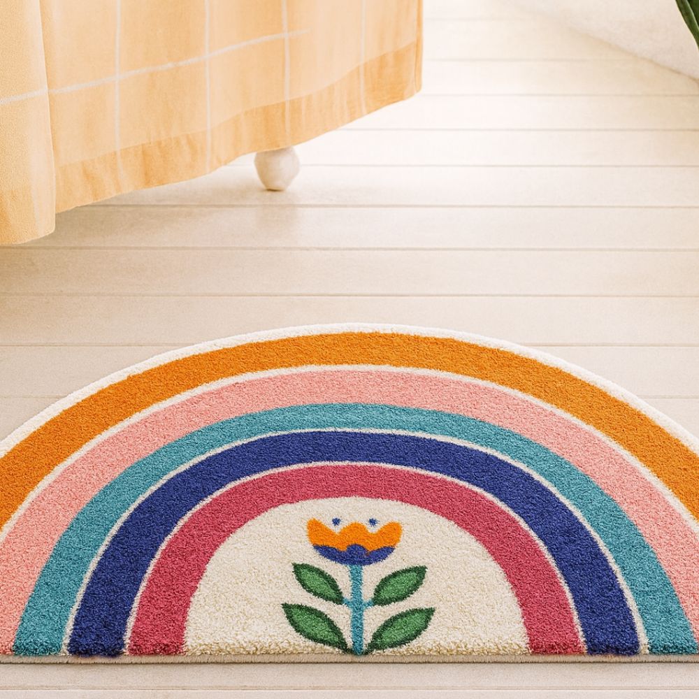 Skanto | Rainbow Glow Halvmåne Badematte