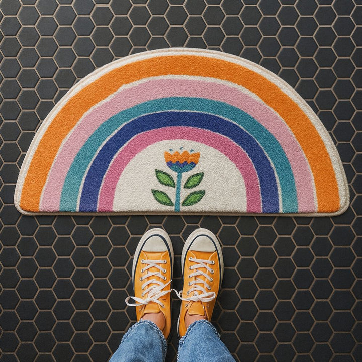 Skanto | Rainbow Glow Halvmåne Badematte