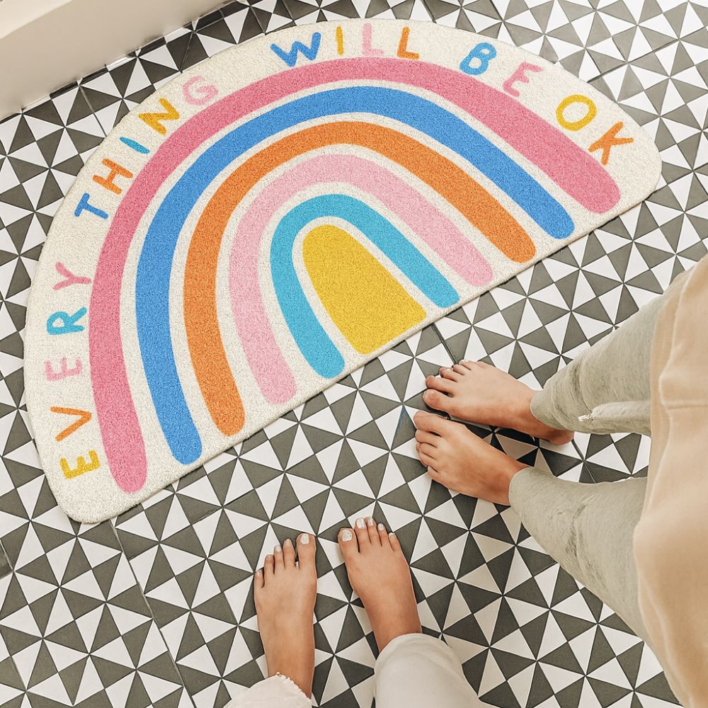 Skanto | Rainbow Glow Halvmåne Badematte