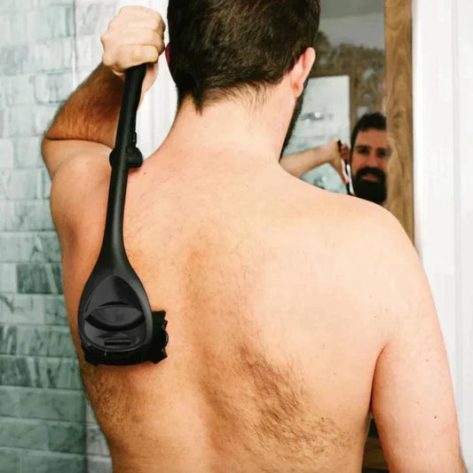 Norvo | Bakhår Razor – Langhåndtak Razor for Enkel Hårfjerning – Dobbelblad Design