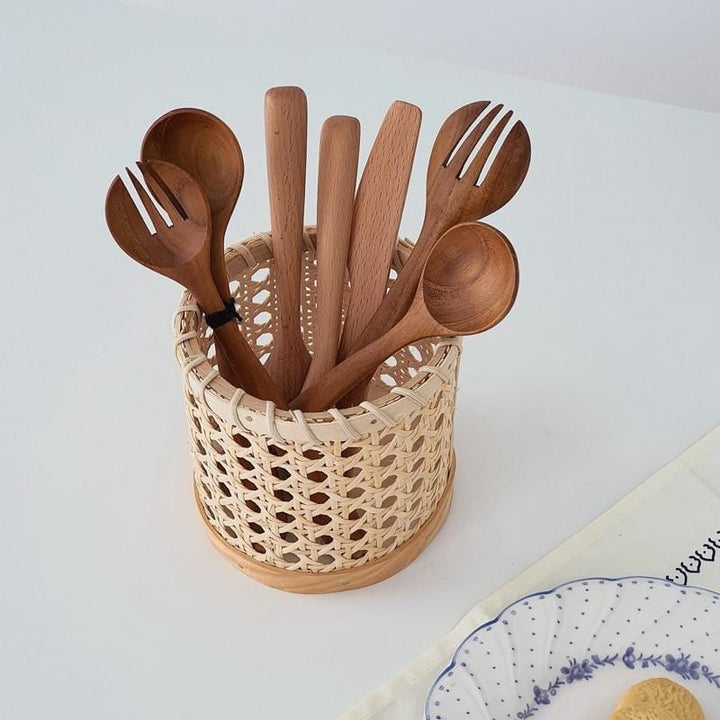 Skanto | Rattan-Bestikk-Organizer