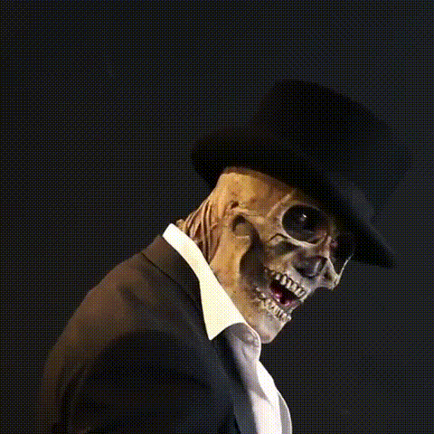 GruesomeHead Halloween-Maske – Realistische Skelettmaske mit Gehirn für Erwachsene