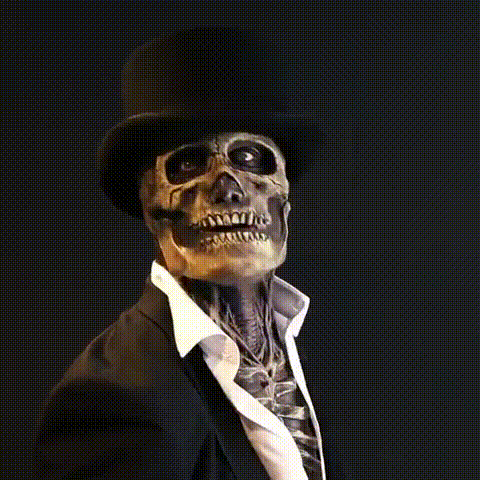 Halloween-Totenkopfmaske med Gehirndetails