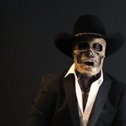 Halloween-Totenkopfmaske med Gehirndetails