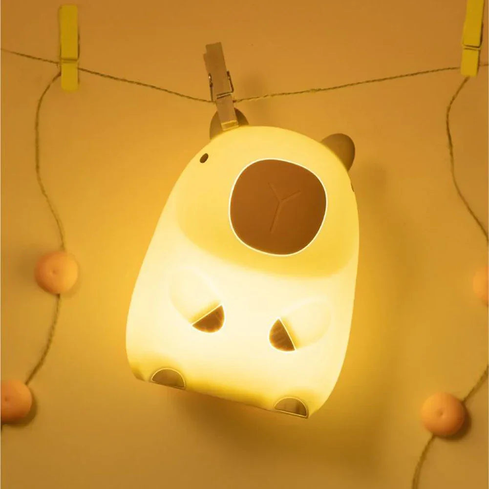 Skanto | Capybara Light - Oppladbar Tegneserie Capybara Silikon Nattlys med 800mAh Batteri