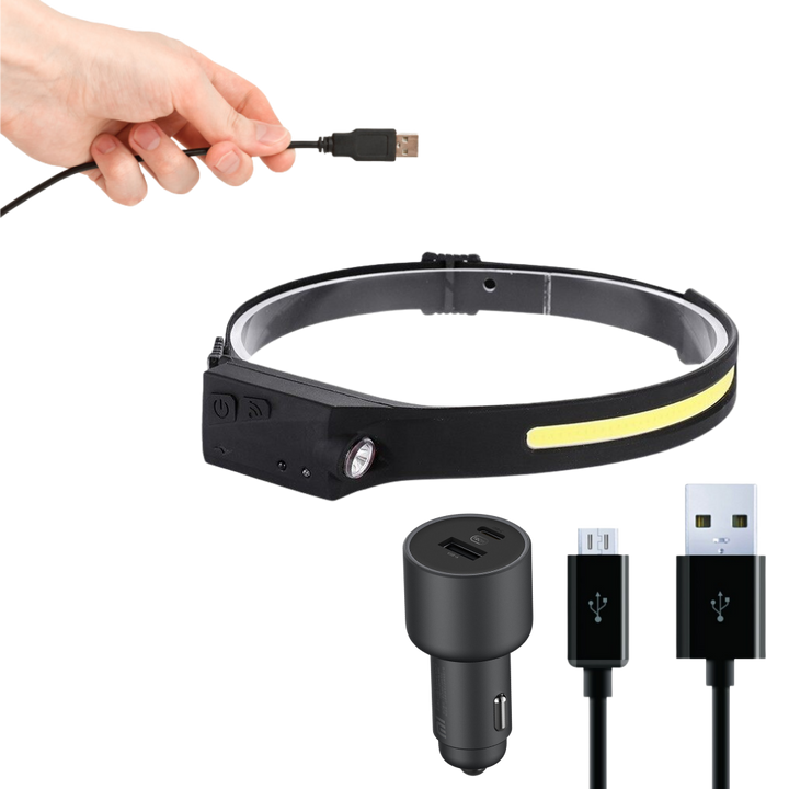 Oppladbar LED-hodelykt