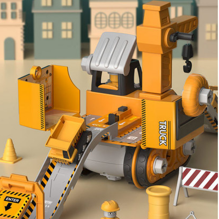 Skanto | LittleBuilder – Bygge lastebil, gravemaskin og kran leke sett for barn