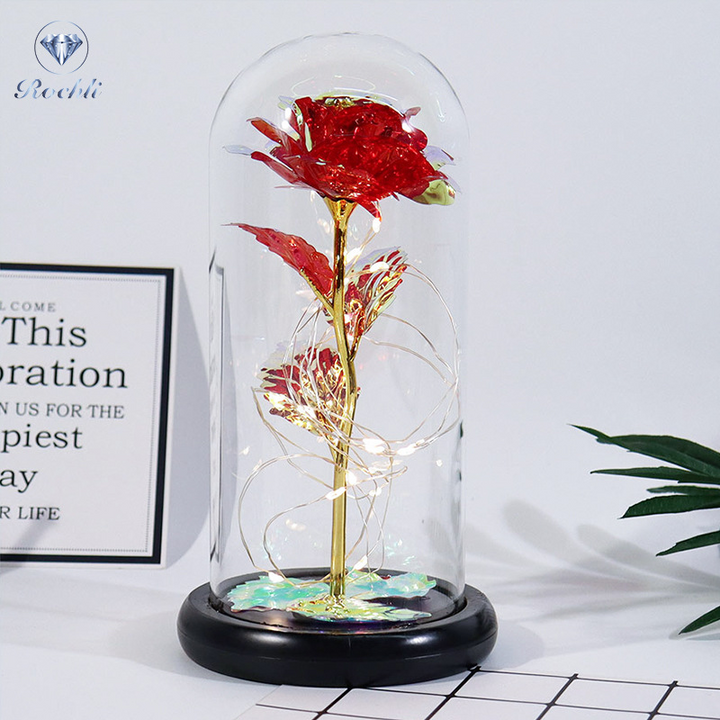 Rose i Glass Dome Display | Skanto