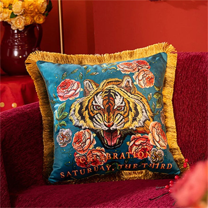Skanto | Regal Tiger Kunstnerisk Fløyelsputevar
