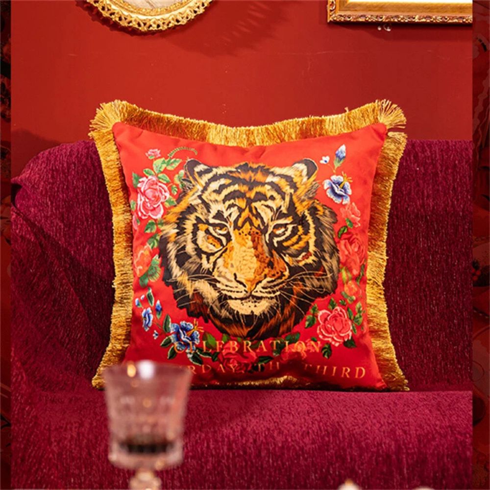 Skanto | Regal Tiger Kunstnerisk Fløyelsputevar