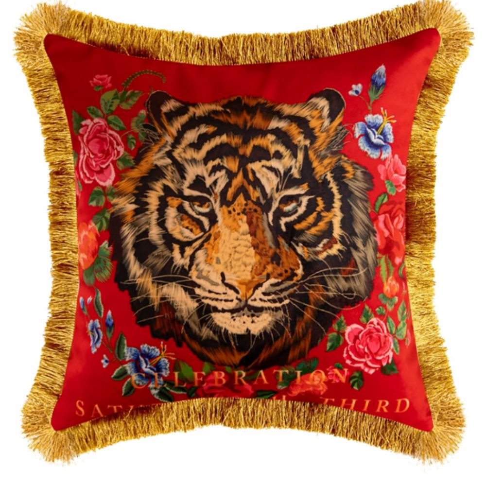 Skanto | Regal Tiger Kunstnerisk Fløyelsputevar