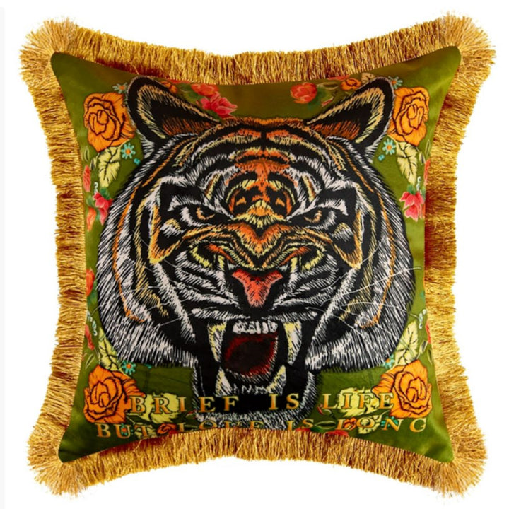 Skanto | Regal Tiger Kunstnerisk Fløyelsputevar