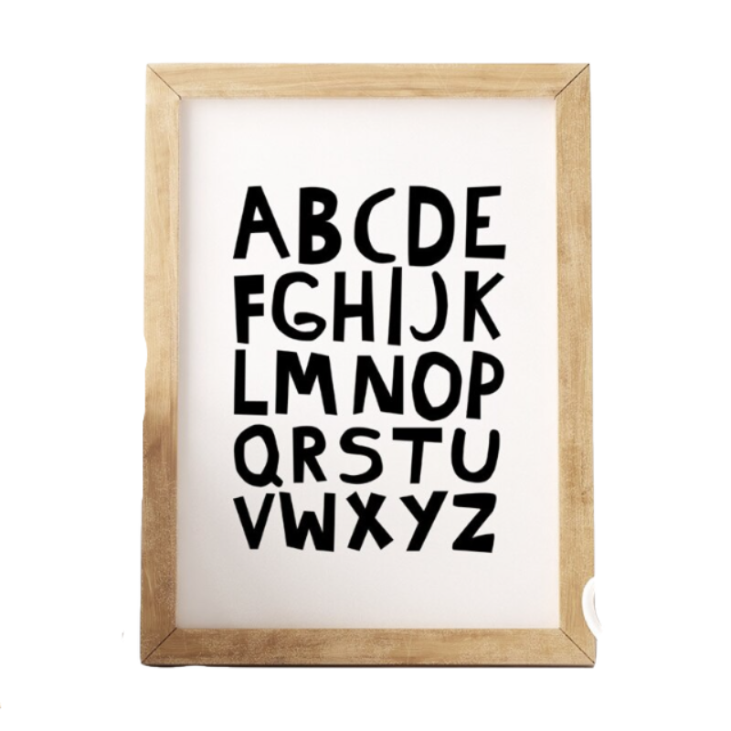 Alphabets - Lerret Veggkunst Maleri | Skanto