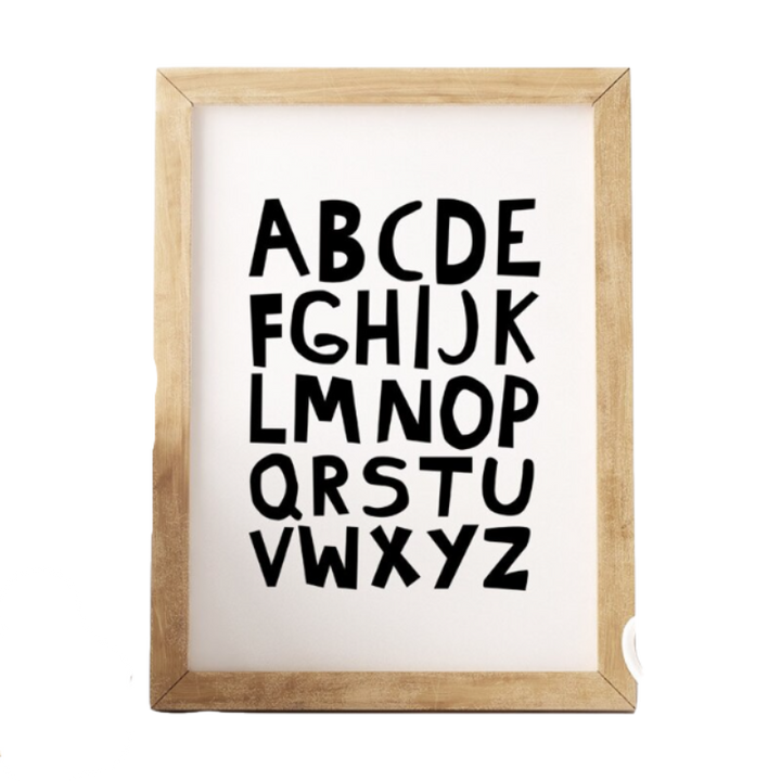 Alphabets - Lerret Veggkunst Maleri | Skanto