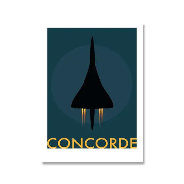 Skanto | Retro Concorde Fly Plakat på Lerret