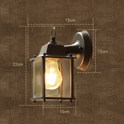 Retro Utendørs Vegglampe – Værbestandig Vegglampe for Hage og Terrasse, Vintage Design | Skanto