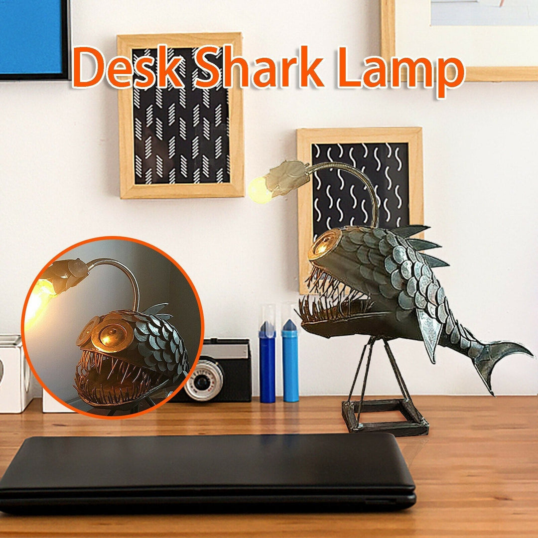 Skanto | Retro Bordlampe Anglerfisk Lys med Fleksibelt Lamp Hode Kunstneriske Bordlamper for Hjem Bar Café Hjem Kunst Dekorative Ornamenter