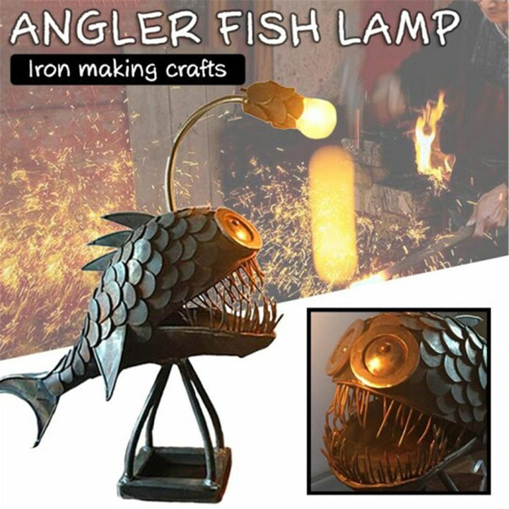 Skanto | Retro Bordlampe Anglerfisk Lys med Fleksibelt Lamp Hode Kunstneriske Bordlamper for Hjem Bar Café Hjem Kunst Dekorative Ornamenter