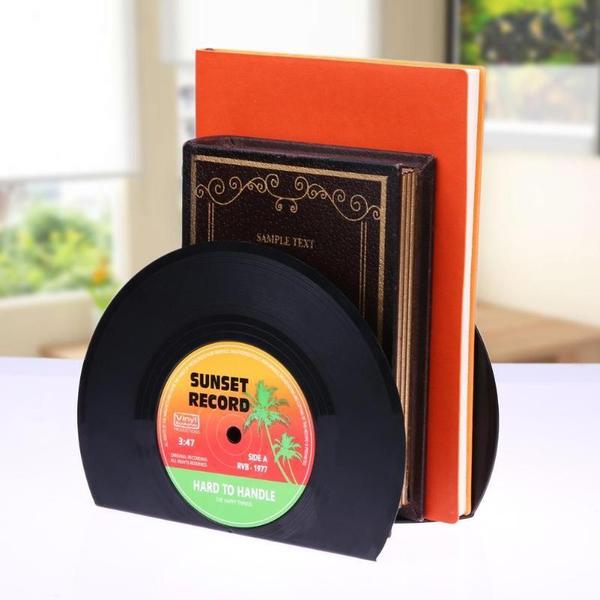 Retro Vinyl Record Bookends | Skanto