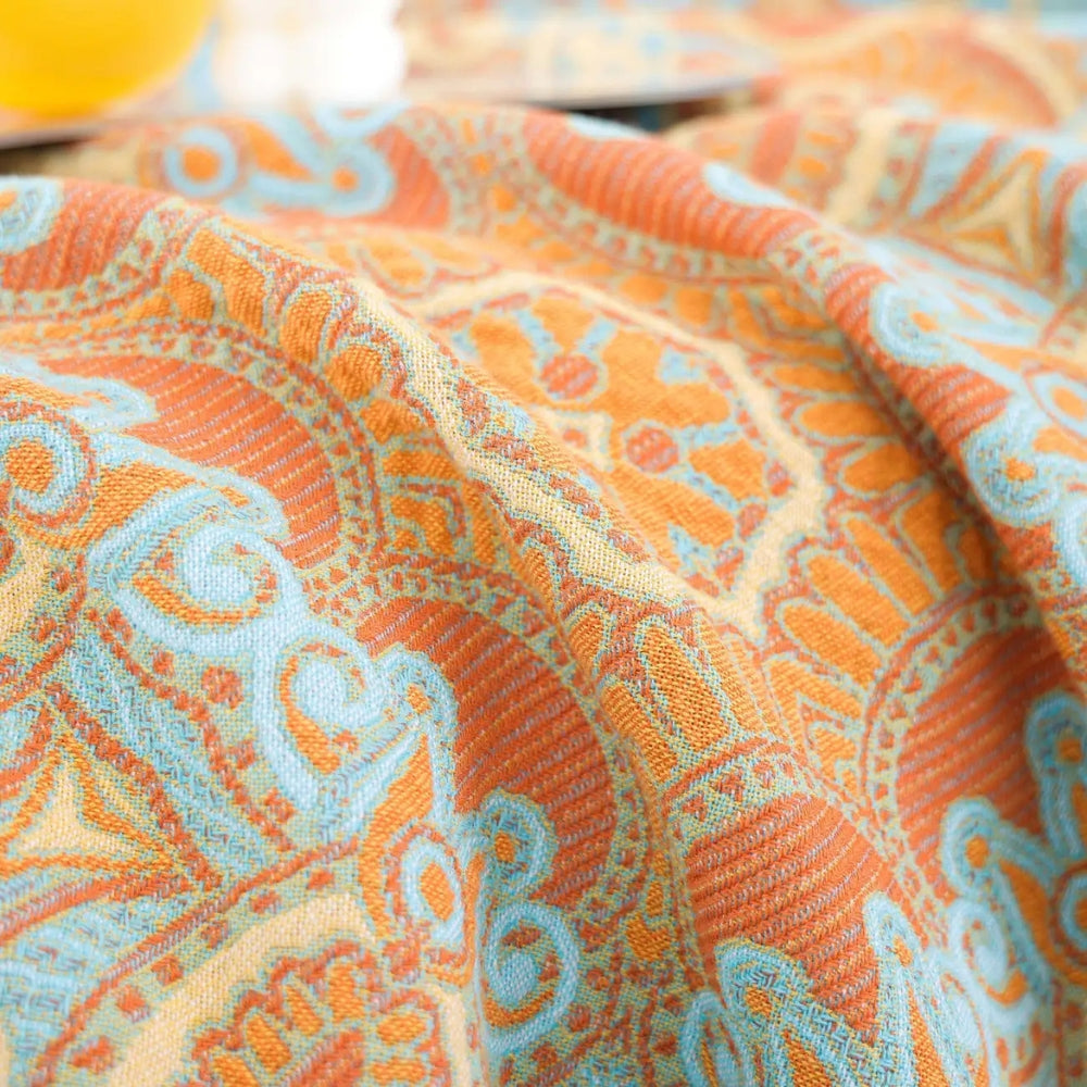 Skanto | Reversible Paisley Bohemsk Bomullspledd