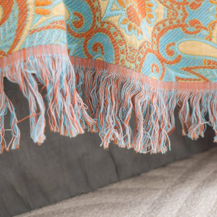 Skanto | Reversible Paisley Bohemsk Bomullspledd