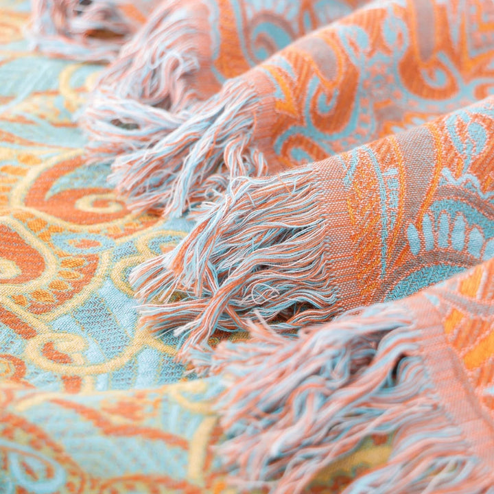 Skanto | Reversible Paisley Bohemsk Bomullspledd