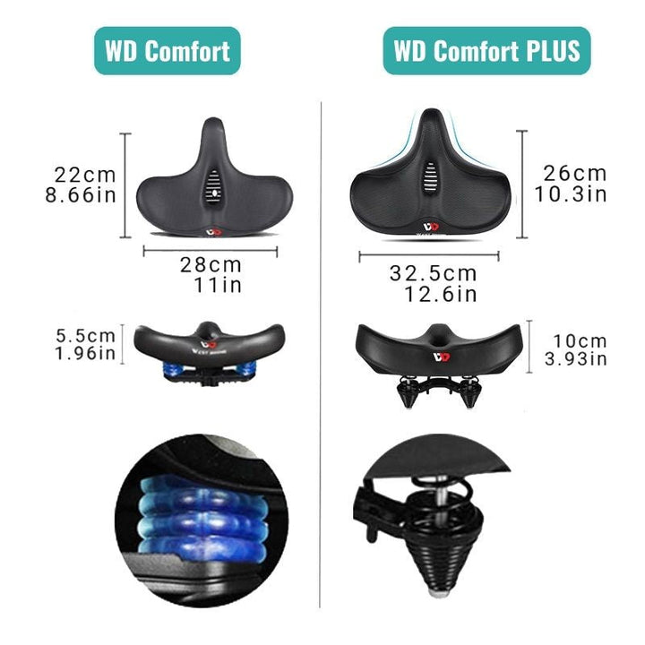 RidEase komfortabel, ergonomisk formet sykkelsete | Skanto