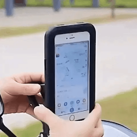 Skanto | SafeRide Vanntett Smartphone Holder – 360° Rotasjon for Sykkel og Regnvær