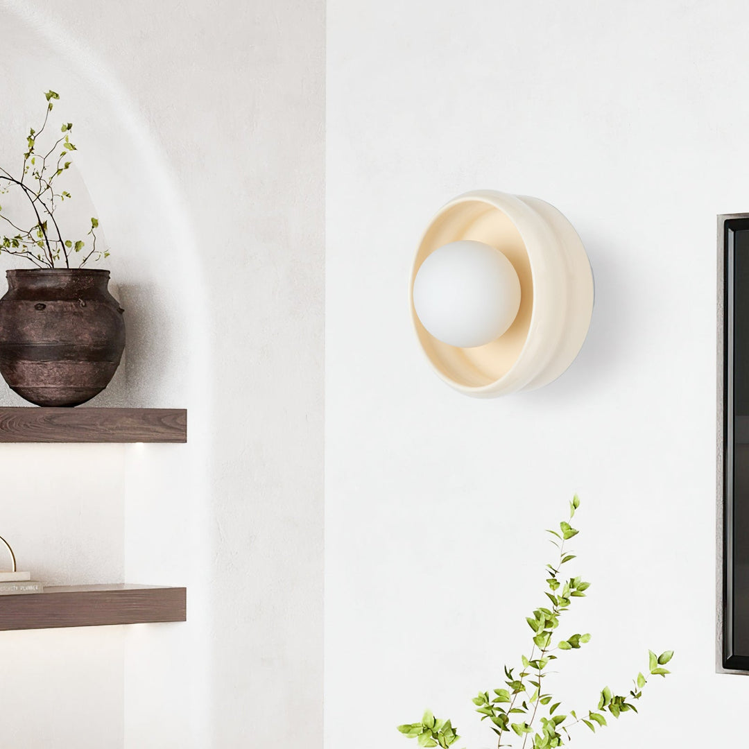 Round Ceramic Wall Lamp - Circo | Skanto