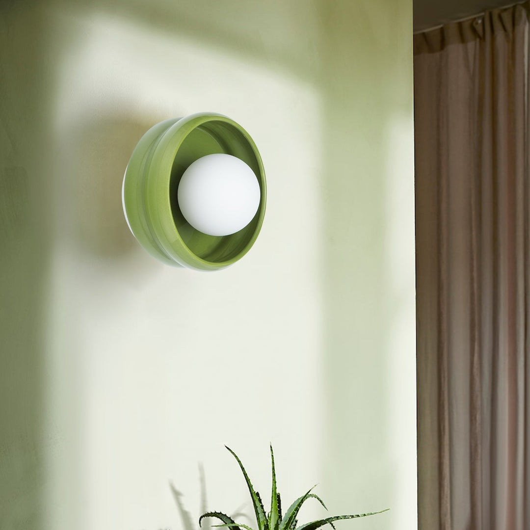 Round Ceramic Wall Lamp - Circo | Skanto