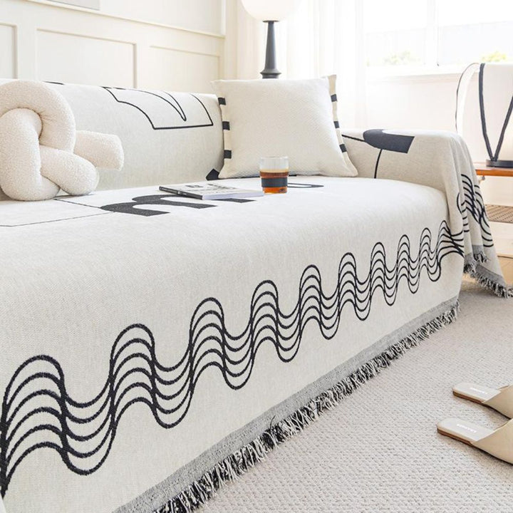 Skanto | Ripple Curve Line Flow Sofa Cover