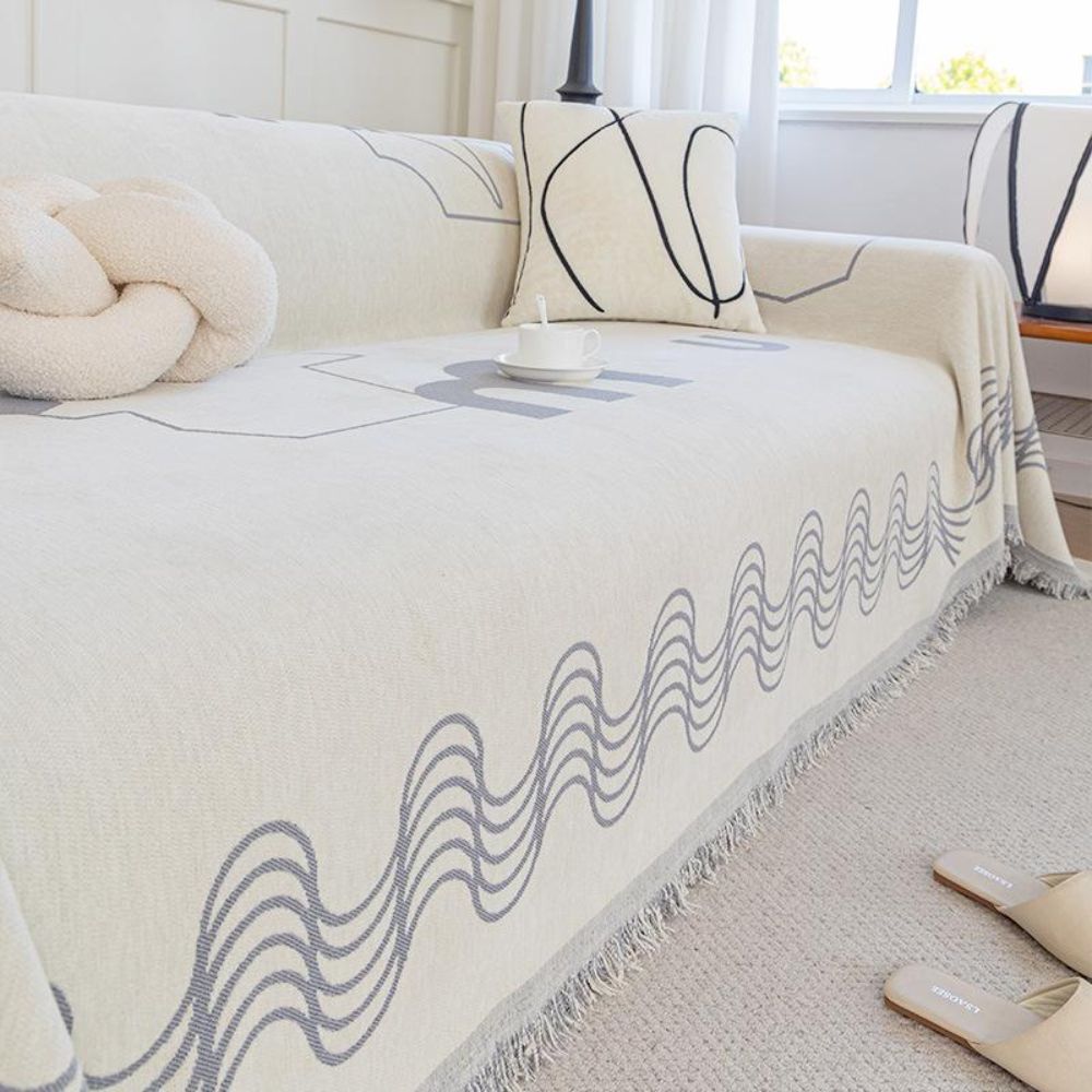 Skanto | Ripple Curve Line Flow Sofa Cover