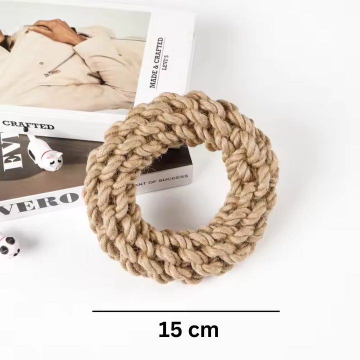 Robust bomull chew ring for hunder Skanto