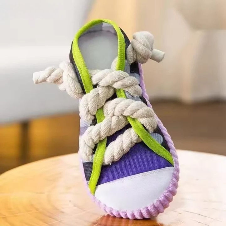 Robust hundelekene sneakers med tau og squeak-funksjon Skanto